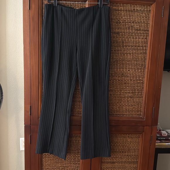 MAEVE Margot Pinstripe Kick Flare Pants - Picture 6 of 10
